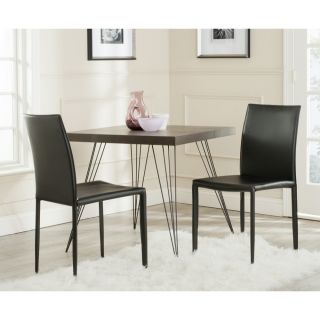 Safavieh Karna Black Bonded Leather Dining Chair (set Of 2)