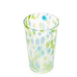 Abbott Glass Hi Ball Drinking Glasses with Blue/Green Dots, Set of 4  Outdoor Statues  Patio, Lawn & Garden