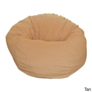 Ahh Products Anti pill 36 inch Wide Fleece Washable Bean Bag Chair Tan Size Large
