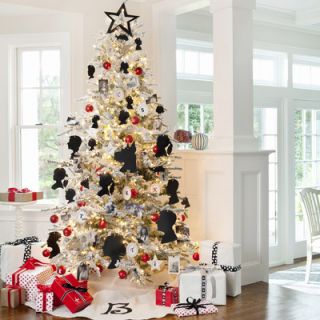Vickerman Co. Flocked Sierra Fir 7 6 White Artificial Christmas Tree