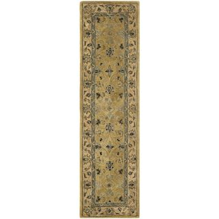 Safavieh Hand made Anatolia Golden Pear/ Smoke Wool Rug (23 X 8)