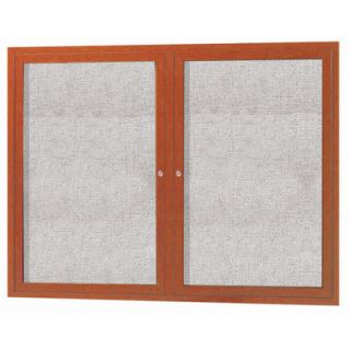 AARCO Enclosed Bulletin Board ODCC Size 36 H x 48 W x 2 D, Finish Oak