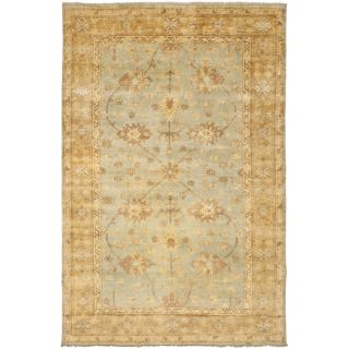 Safavieh Hand knotted Oushak Light Blue/ Gold Wool Rug (8 X 10)