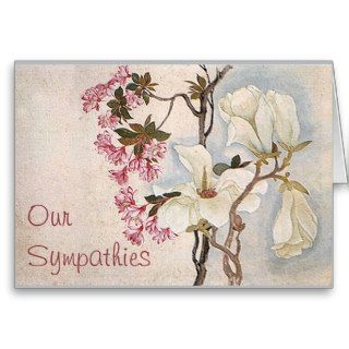 Yun Shouping Magnolias Sympathies Greeting Cards