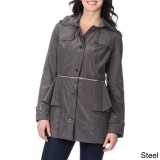 Betsey Johnson Betsey Johnson Womens Convertible Trench Jacket Grey Size XS (2  3)