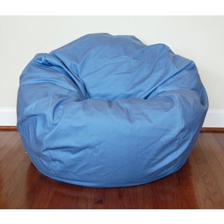 Ahh Products Dusty Blue Cotton Twill 36 inch Washable Bean Bag Chair Blue Size Large
