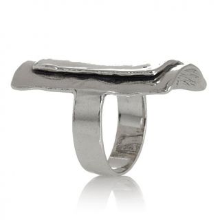 Noa Zuman "Old Jaffa Bricks" Sterling Silver Rectangular Shield Ring