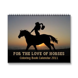 HORSES COLORING BOOK Calendar 2011