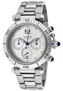Cartier W31030H3  Watches,Mens Pasha De Cartier Automatic Chronograph Stainless Steel, Chronograph Cartier Automatic Watches