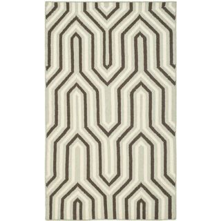Safavieh Handwoven Transitional Moroccan Dhurrie Gray Wool Rug (3 X 5)