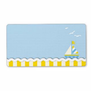 Nautical Name Tag Personalized Shipping Labels