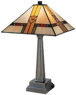 Dale Tiffany 8655/551 Edmund Mission Style Table Lamp, Antique Bronze    