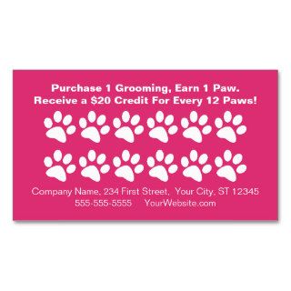 Dog Grooming Customer Rewards Card   Loyalty Card Business Card Template