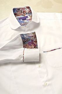 white penny collar shirt by nineteenthirty
