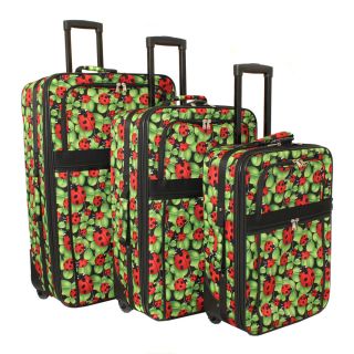 World Traveler Lady Bug Expandable 3 piece Upright Luggage Set