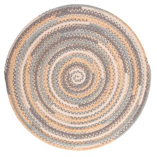 Perfect Stitch Multicolor Braided Cotton blend Rug (6 Round)