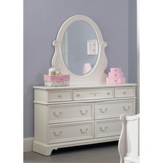 Liberty Furniture Industries Arielle Antique White Wood Dresser And Mirror Set White Size 7 drawer