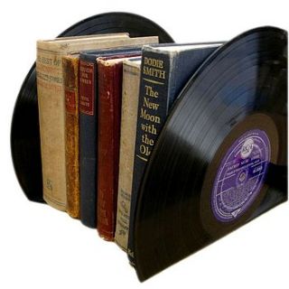 large vinyl record bookends lp's by vinyl village