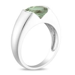 Miadora Sterling Silver Oval cut Green Amethyst Ring Miadora Gemstone Rings
