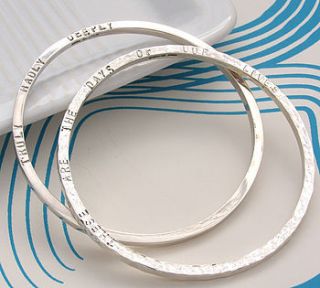 chunky silver narrative bangle by soremi