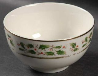 Holly Holiday Hhd2 5 All Purpose (Cereal) Bowl, Fine China Dinnerware   Holly/B