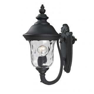 Armstrong Two light Black Outdoor Wall Light With Line Switch