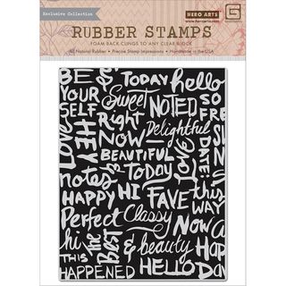 Basic Grey Highline Cling Stamps By Hero Arts chalkboard Background