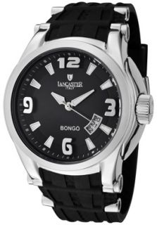 Lancaster Italy OLA0549SS NR NR  Watches,Mens Bongo Black Dial Black Silicon, Casual Lancaster Italy Quartz Watches