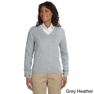 Devon and Jones Womens Layered Look V neck Sweater Grey Size XXL (18)