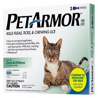 Pet Armor for Cats 3 pipettes  Pet Flea Drops 