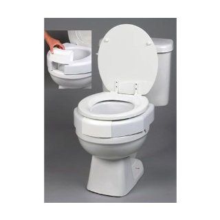 Ableware 725790011 Basic Open Front Elevated Toilet Seat with Closed Front Option, White