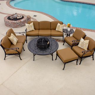 Lakeview Outdoor Design Heritage Bronze 7 piece Deep Seating Patio Furniture Bronze Size 7 Piece Sets
