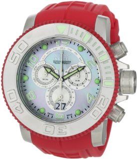 Invicta Men's 0860 Pro Diver Collection Sea Hunter Chronograph Red Polyurethane Watch Invicta Watches