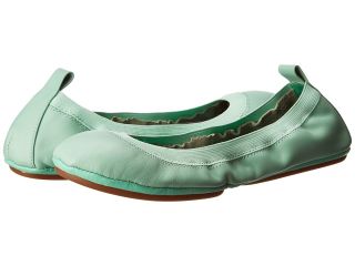 Yosi Samra Samara Flat Leather Womens Shoes (Green)