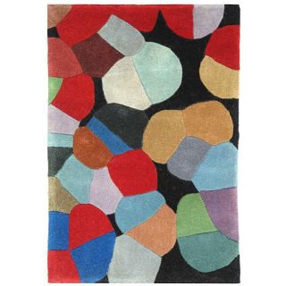 Handmade Stained Glass Multicolor N. Z. Wool Rug (6 X 9)