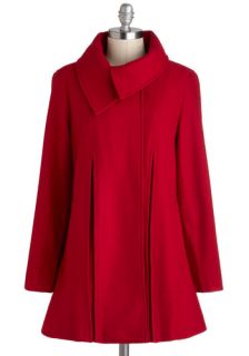 Sky Capers Coat in Crimson  Mod Retro Vintage Coats