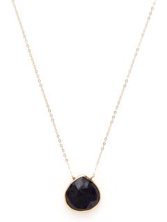 Faceted Stone Teardrop Pendant Necklace by Soixante Neuf