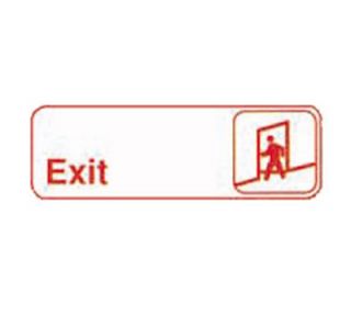 Tablecraft 3 x 9 in Sign, Exit, Adhesive Back