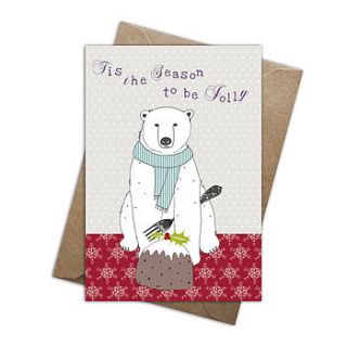 jolly polar bear card by ashley thomas