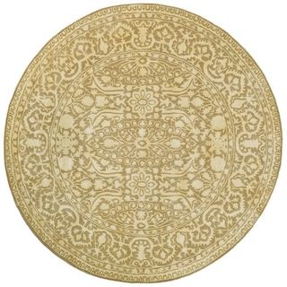 Safavieh Handmade Silk Road Ivory Wool/ Viscose Rug (8' x 8' Round) Safavieh Round/Oval/Square