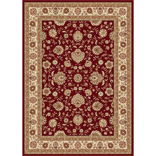 Red Abstract Rug (5' x 7') 5x8   6x9 Rugs