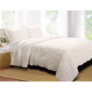 Tiana Country White 3 piece Quilt Set