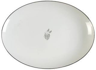 Fukagawa Moonlight 12 Oval Serving Platter, Fine China Dinnerware   Platinum An