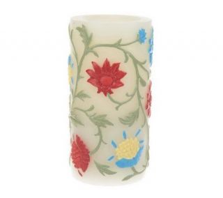Candle Impressions Floral Crewel 6 Flameless Candle w/ Timer —