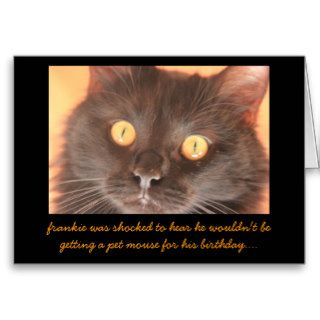 Funny Shocked Cat Birthday Card, birthday wishes