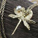 gold dragonfly necklace by martha jackson