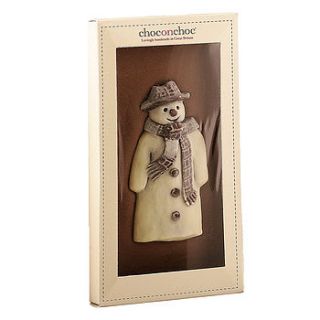 dark snowman chocolate bar by chocolate on chocolate