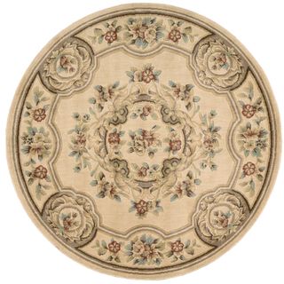 Aubusson Collection Ivory Rug (53 Round)