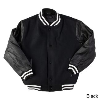 United Face Childrens Wool And Leather Baseball Jacket