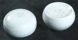 Iroquois Casual White Stacking Salt & Pepper Set, Fine China Dinnerware   Russel